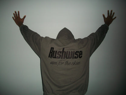 Grey Cheetah-Sleeve Hoodie