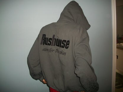 Grey Cheetah-Sleeve Hoodie