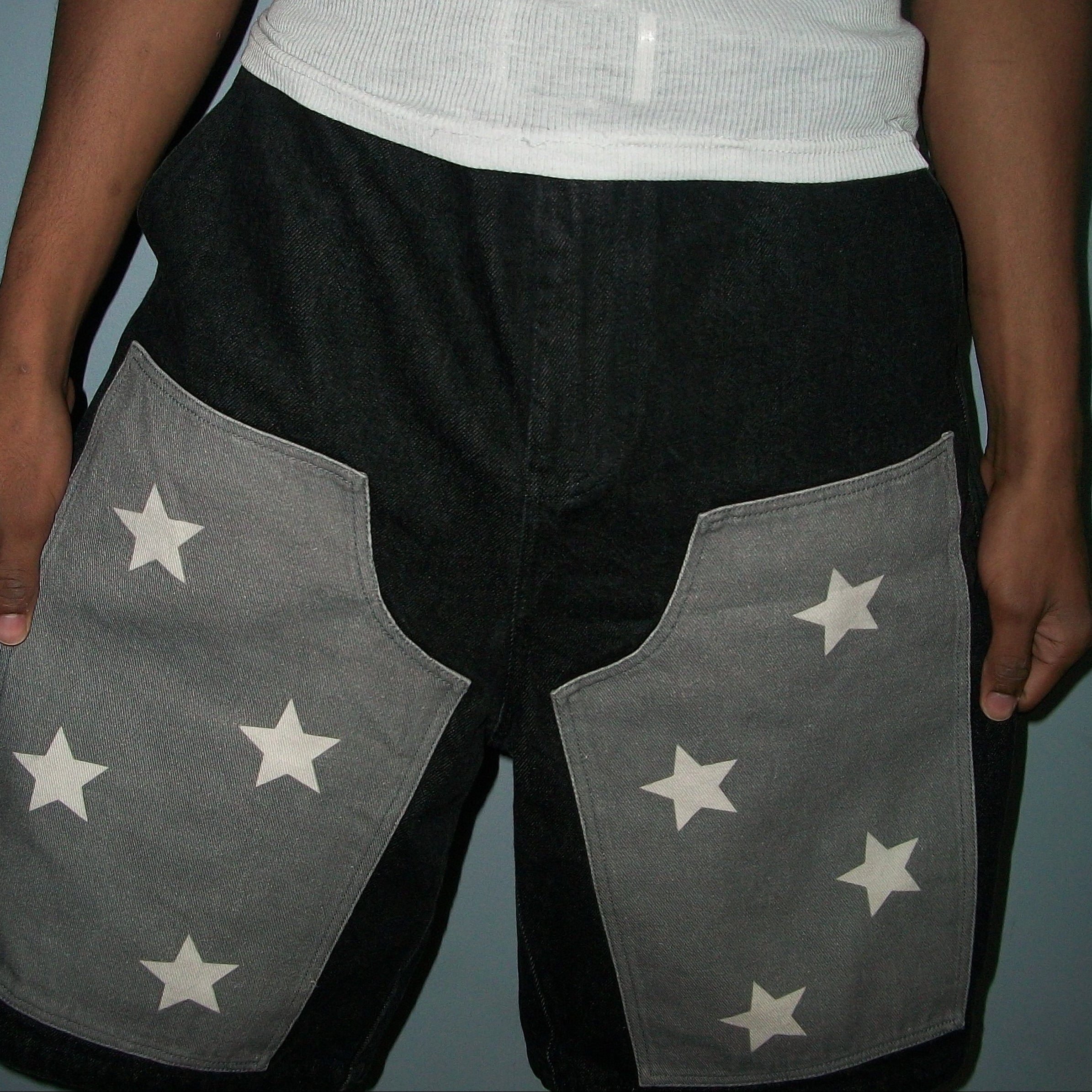 Star Patch Denim Shorts