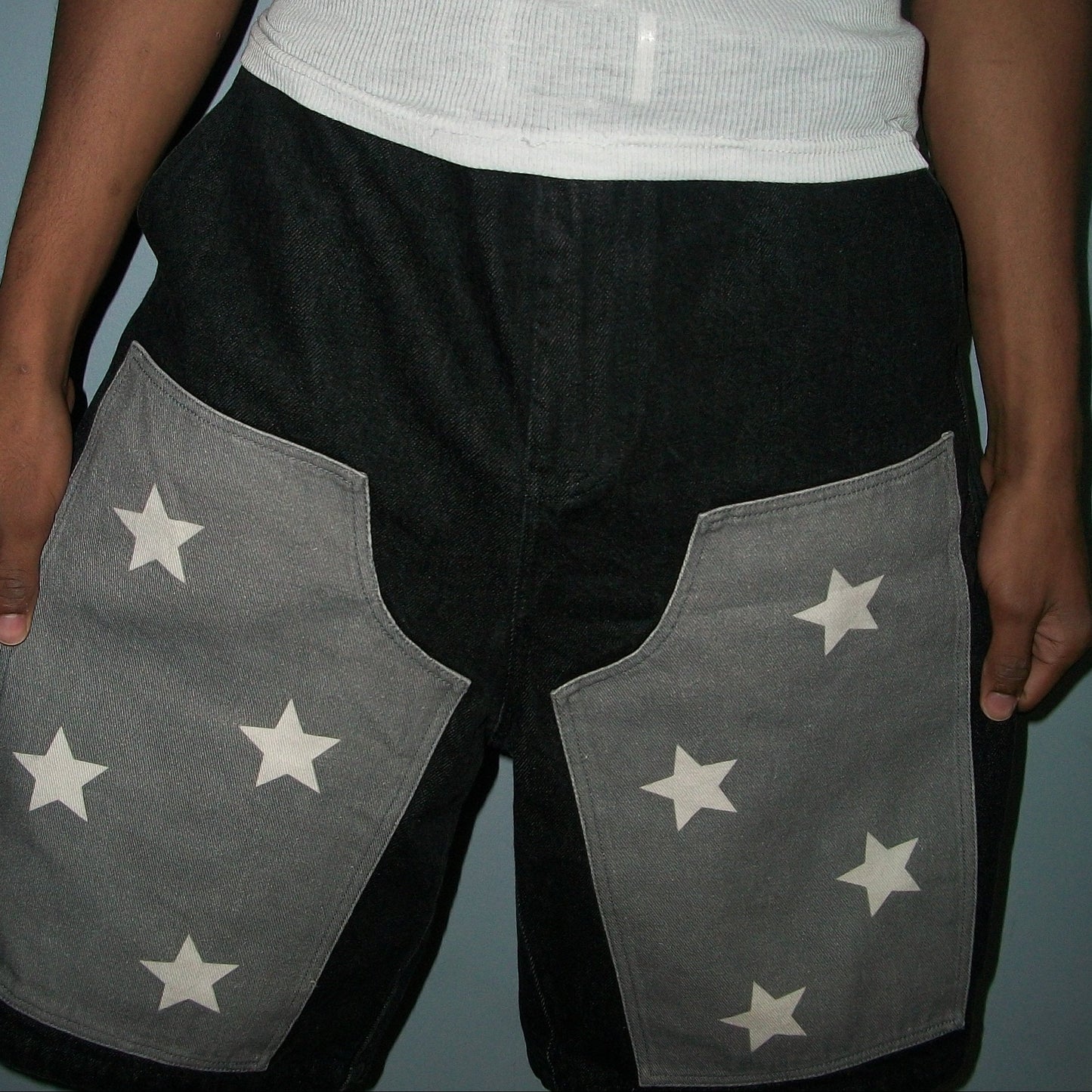 Star Patch Denim Shorts