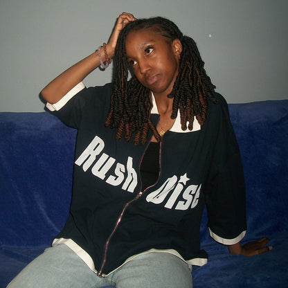 Oversized Zip-Up Polo tee