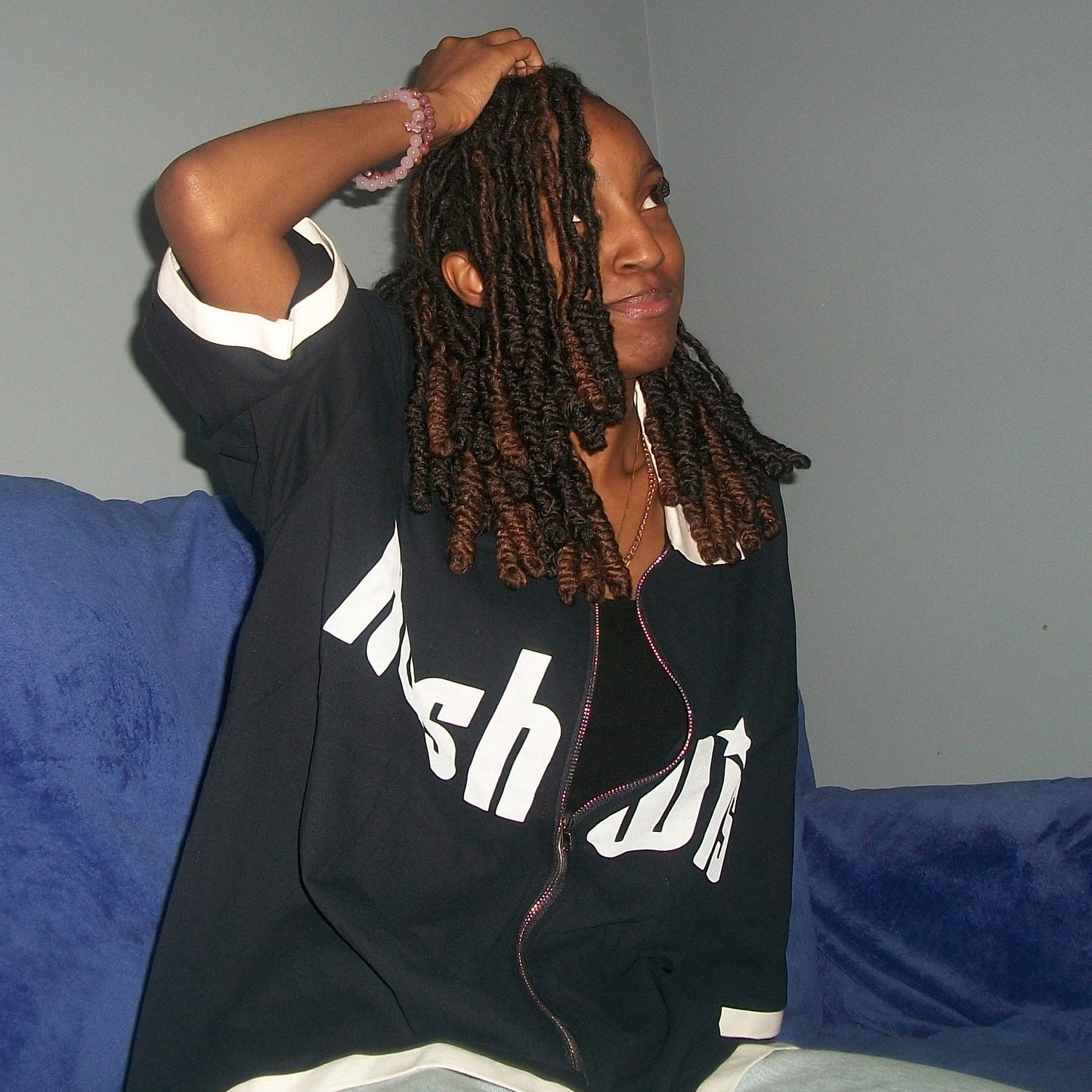 Oversized Zip-Up Polo tee