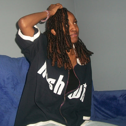 Oversized Zip-Up Polo tee