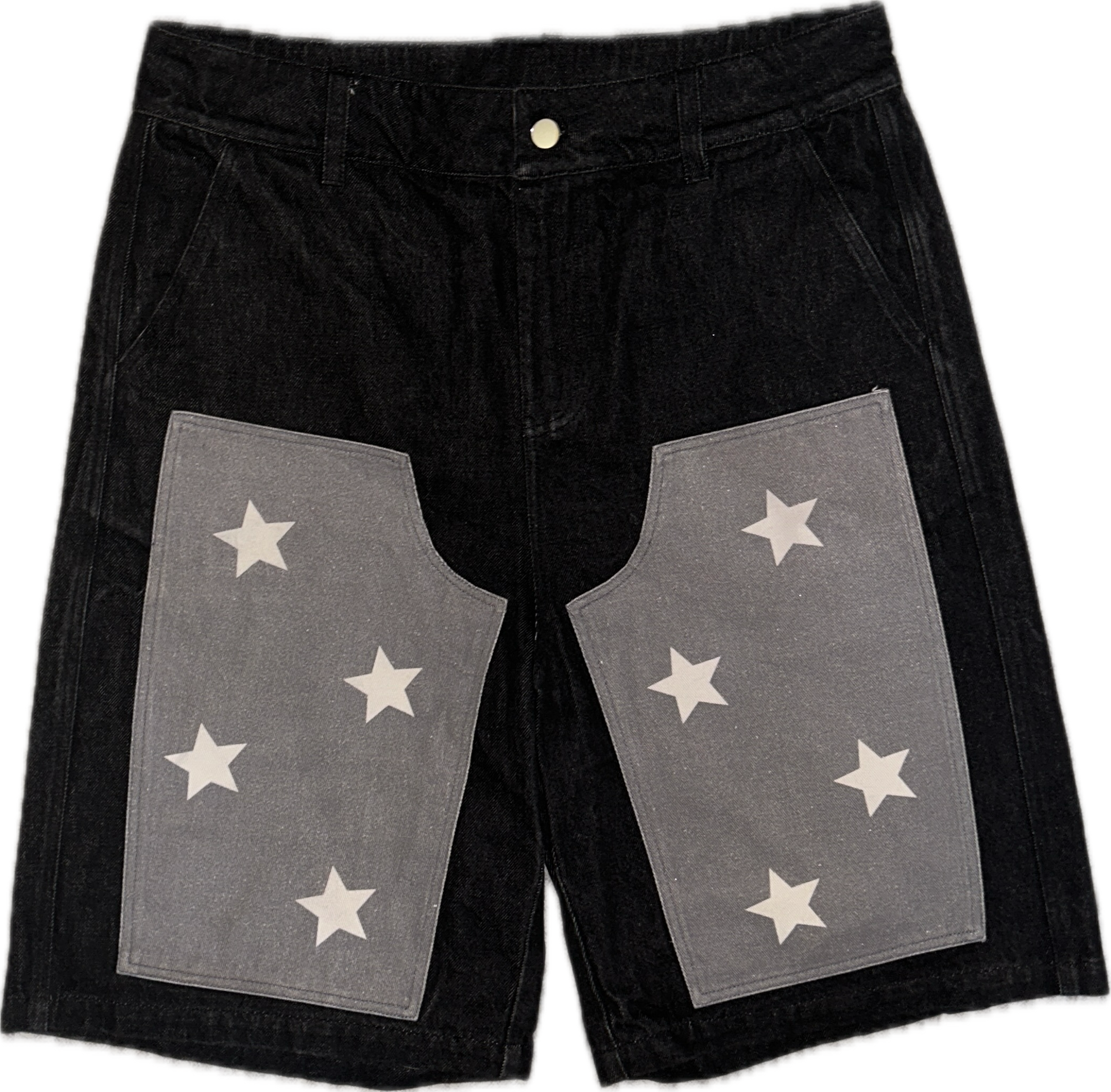 Star Patch Denim Shorts - Rushwise Apparel 