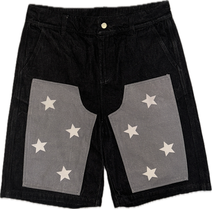 Star Patch Denim Shorts - Rushwise Apparel 