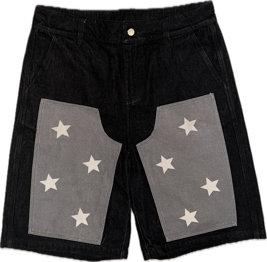 Star Patch Denim Shorts - Rushwise Apparel 