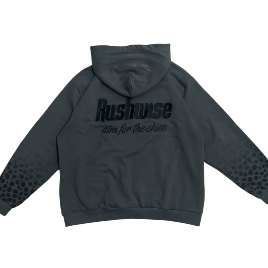 Grey Cheetah-Sleeve Hoodie